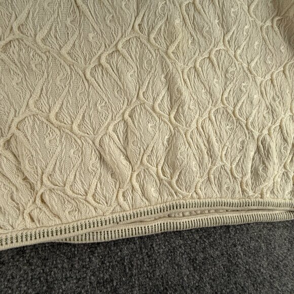 COOGI Australia Sweater Women White Crop Knit Pullover Sleeve Logos Short XL - Picture 9 of 16